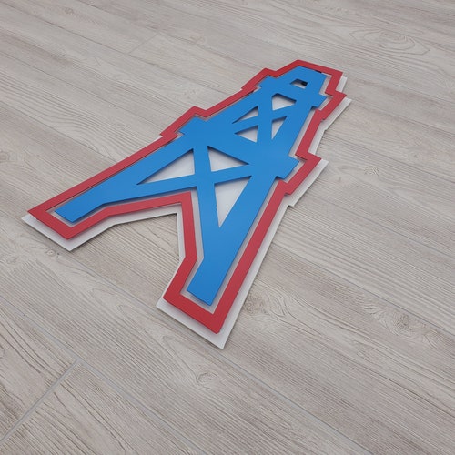 HOUSTON OILERS 3D Metal Sign - shops Layered - Powder Coated