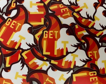 Holy Spirit Dove and Flame "Get Lit" Sticker