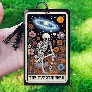 The Overthinker Tarot Card Bookmarks, Witchy Bookmarks, Laminated Bookmarks, Gothic Bookmark, Booktok, Bookish Gifts, Anxiety Bookmark