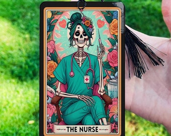 Nurse Tarot card Bookmark, Gothic Bookmark, Booktok Bookmark, Bookish Gifts for Readers, Handmade Bookmark, Nurse Gift, Nurse Bookmark