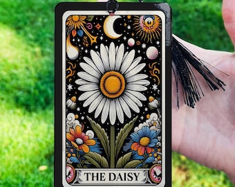 The Daisy Tarot Card Bookmarks, Witchy Bookmarks, Laminated Bookmarks, Gothic Bookmark, Booktok, Bookish Gifts, April Birthday Bookmark gift