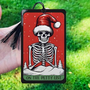 On The Petty List Tarot Card Bookmarks, Witchy Bookmarks, Laminated Bookmarks, Gothic Bookmark, Booktok, Bookish Gifts, Christmas bookmark