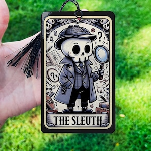 The Sleuth Tarot Card Bookmarks, Witchy Bookmarks, Laminated Bookmarks, Gothic Bookmark, Booktok, Bookish Gifts, True Crime Bookmark
