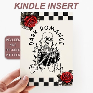 Dark Romance Printable Kindle Insert for Clear Case - Compatible With Paperwhite, Basic, and Colorsoft, Kindle Reader, Book Lover