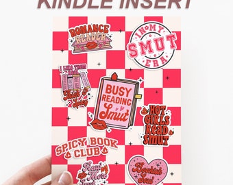 Smut Kindle Insert for Clear Case, Paperwhite, Basic, Colorsoft, Kindle Reader, Book Lover, Kindle Stickers, Dark Romance, BookTok