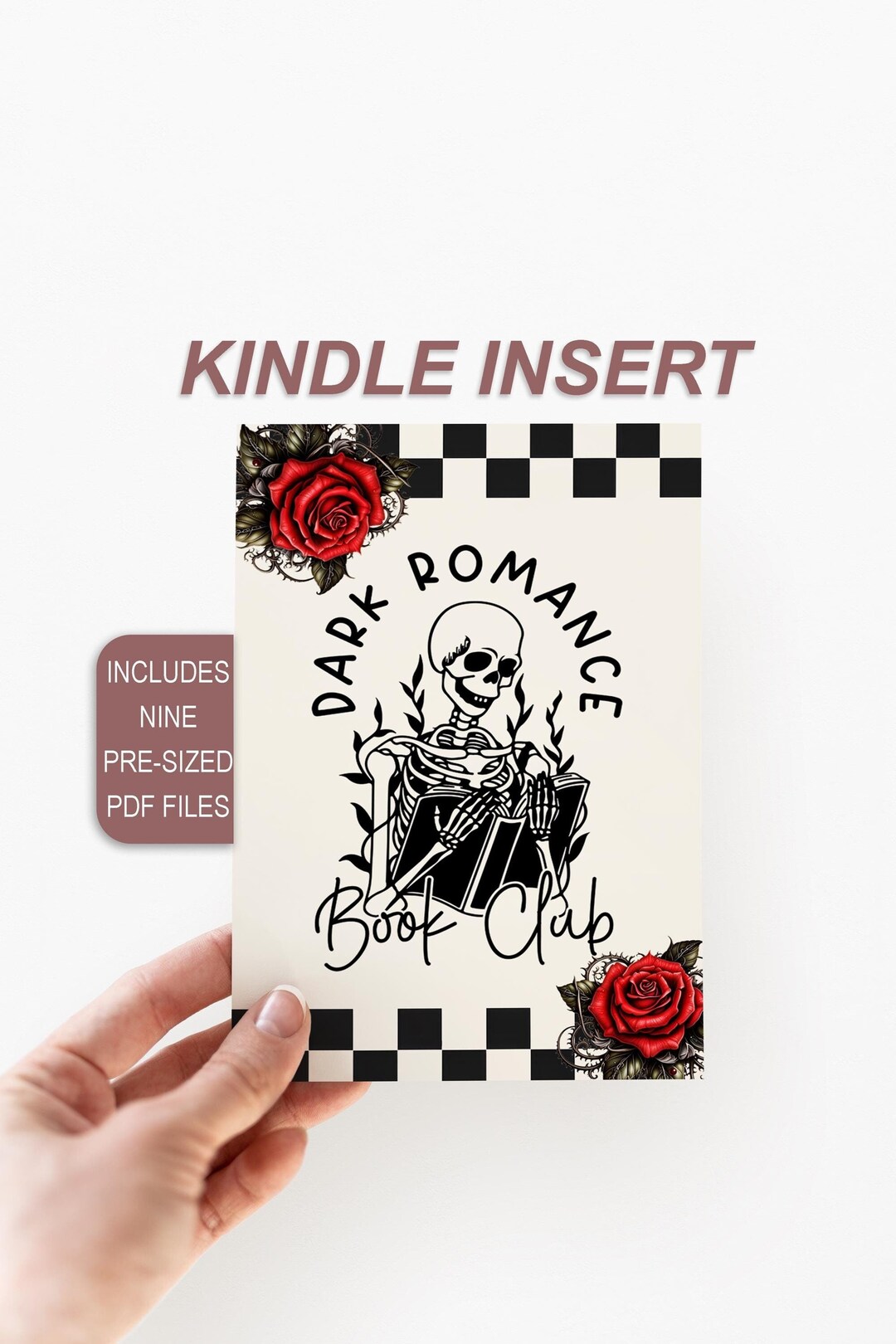 Dark Romance Printable Kindle Insert for Clear Case - Compatible With ...