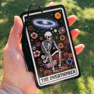 The Overthinker Tarot Card Bookmarks, Witchy Bookmarks, Laminated Bookmarks, Gothic Bookmark, Booktok, Bookish Gifts, Anxiety Bookmark