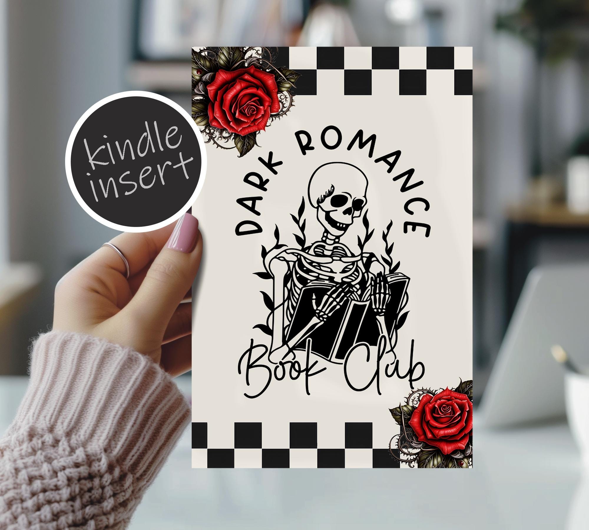 Dark Romance Printable Kindle Insert for Clear Case - Compatible With ...