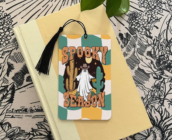 Spooky Season Bookmark, Western Ghost Bookmark, Booktok Bookmark, Bookish Gifts for Readers, Handmade Bookmark, Spooky Vibes Bookmark