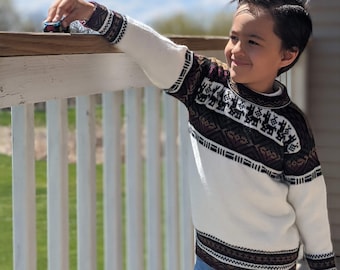 Handmade alpaca sweater for kids