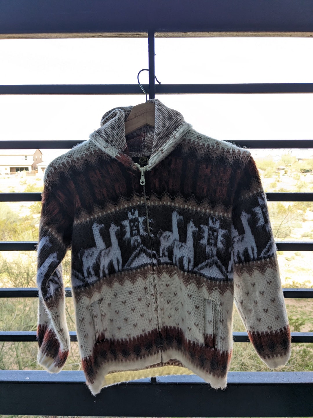 Handmade Alpaca Sweater Cardigan Hooded for Kids Etsy