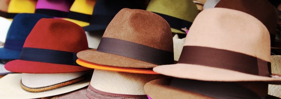 Handmade Felt Fedora Hat, Wide Brim Bohemian Style - Etsy display picture 2