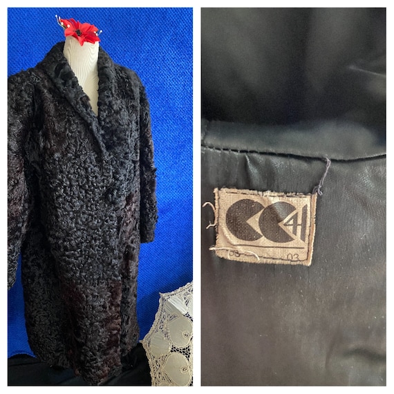 1940s CC41 Black Sheep skin coat 1940s full length