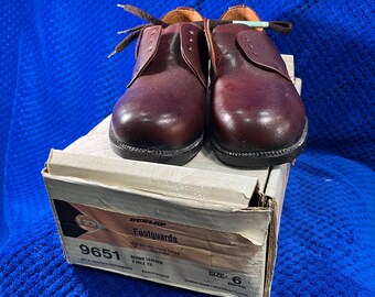 Vintage 1979 Dunlop brown leather Gibson shoes deadstock unworn size 6 uk