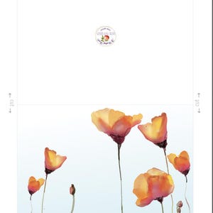 Carte florale imprimable, carte de voeux d'automne, jolie carte d'automne, dessin numérique botanique, carte d'anniversaire bohème, TÉLÉCHARGEMENT NUMÉRIQUE