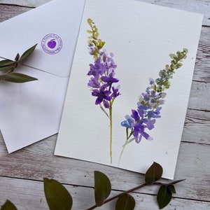 Biglietti di auguri botanici fatti a mano/biglietto vuoto floreale