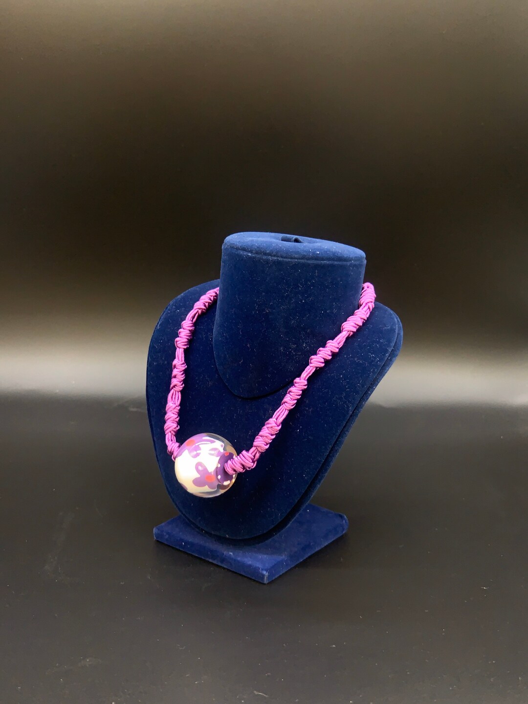Zsiska Purple Flower Bead Necklace Etsy Canada Zsiska Purple Flower Bead Necklace Etsy Canada
