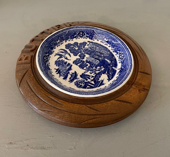 Dining & Serving Home & Living 1800s Carved Treen Butter Dish Antique Victorian Carved Wooden