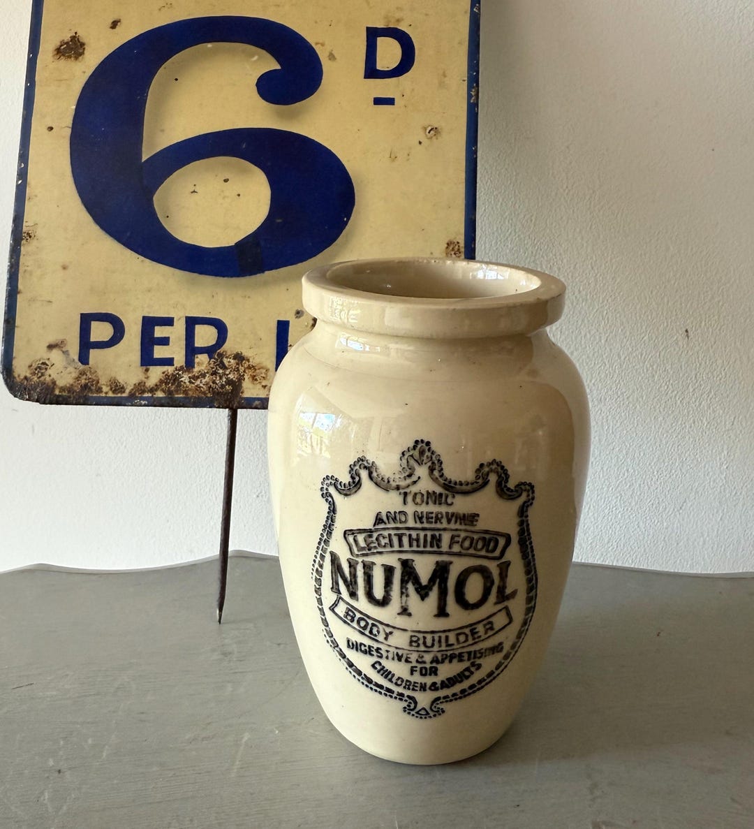 Antique Numol Jar: Stoneware Transfer Print, C1910 Ironstone Pot - Etsy