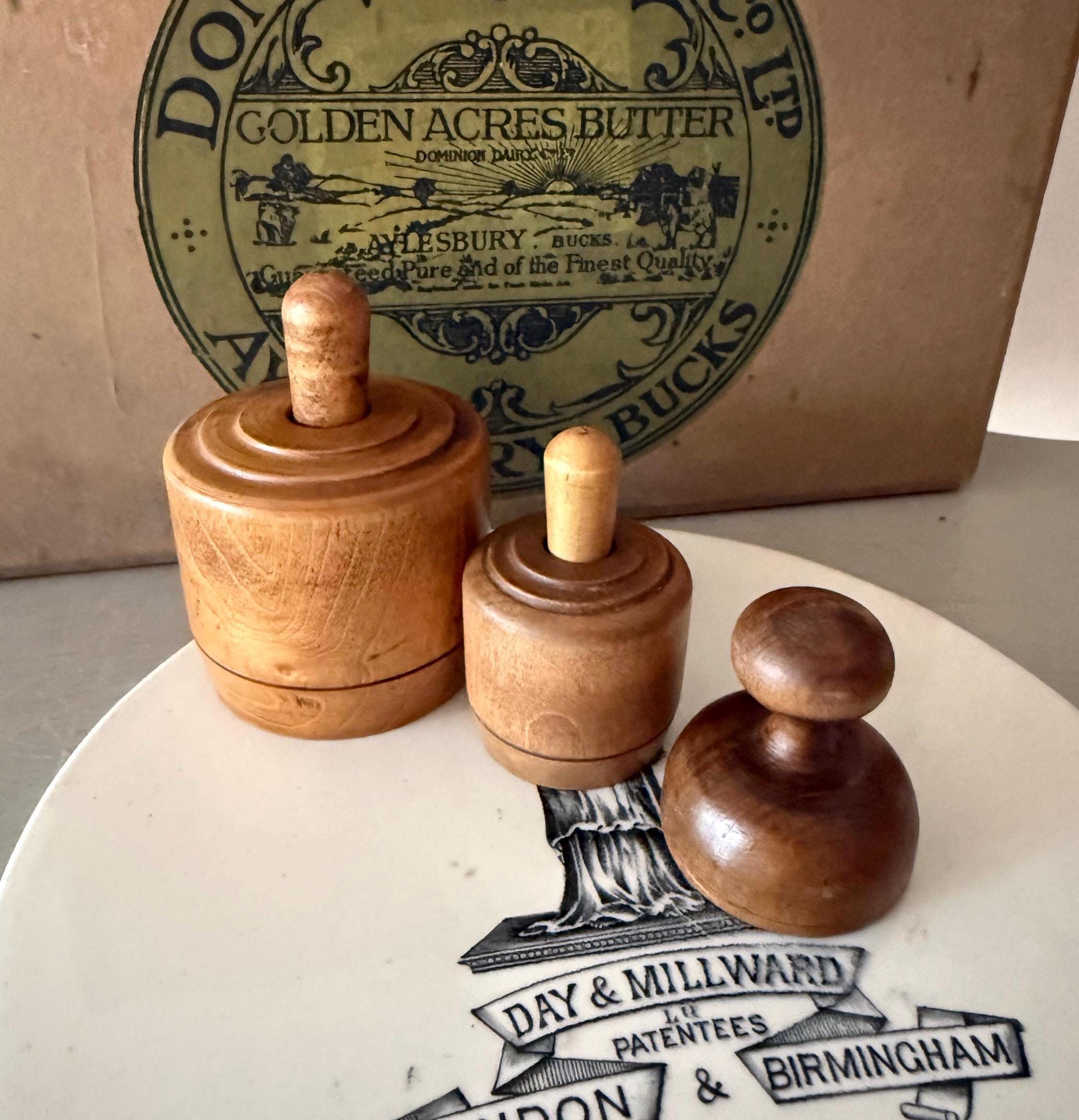 Small Antique Treen Dairy Butter Stamp - Swan Shape - Wooden Butter ...