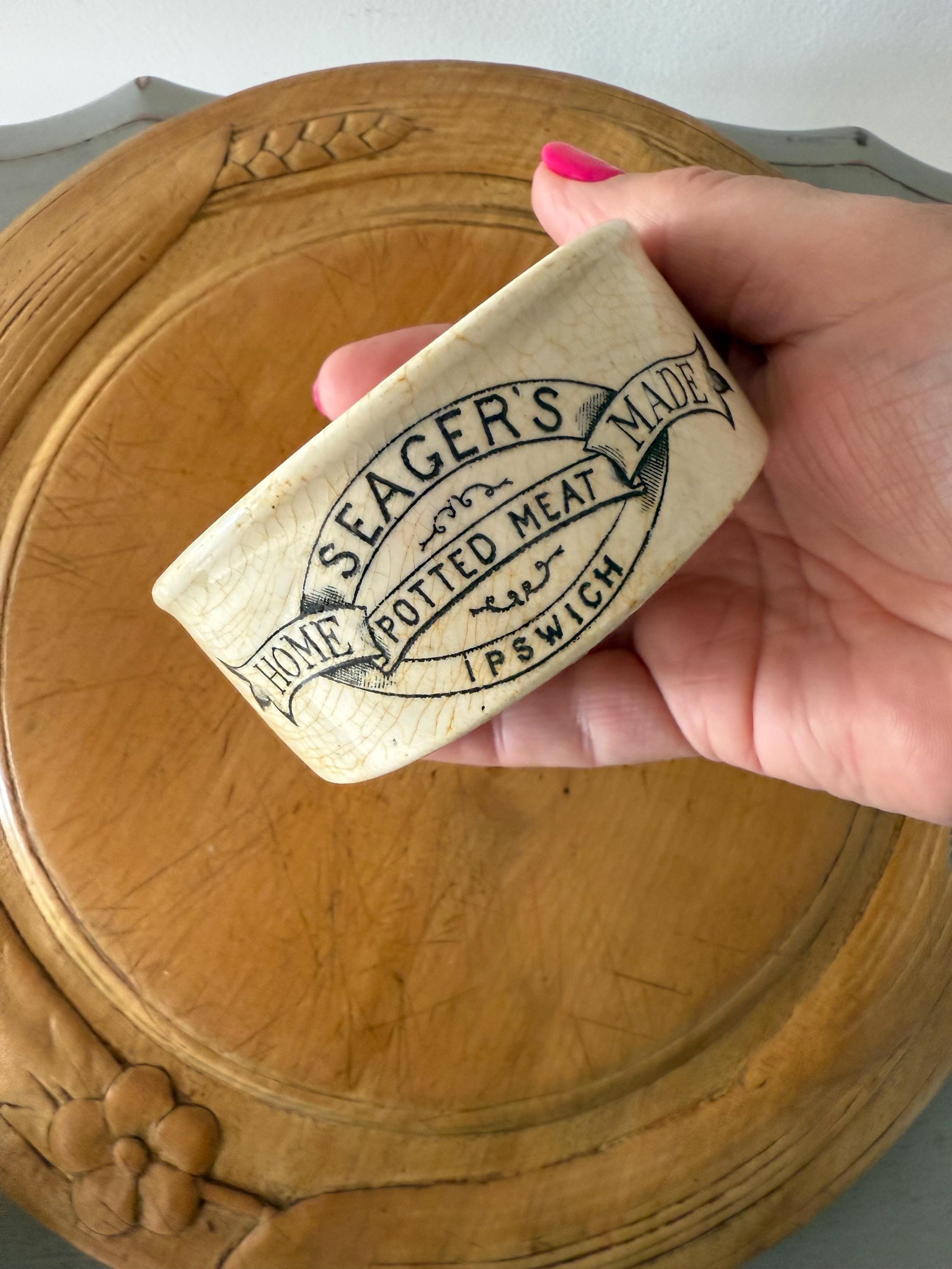 アンティーク◆R.&T. GIBSON POTTED MEATS◆ミートポット Antique Potted Meat - Etsy