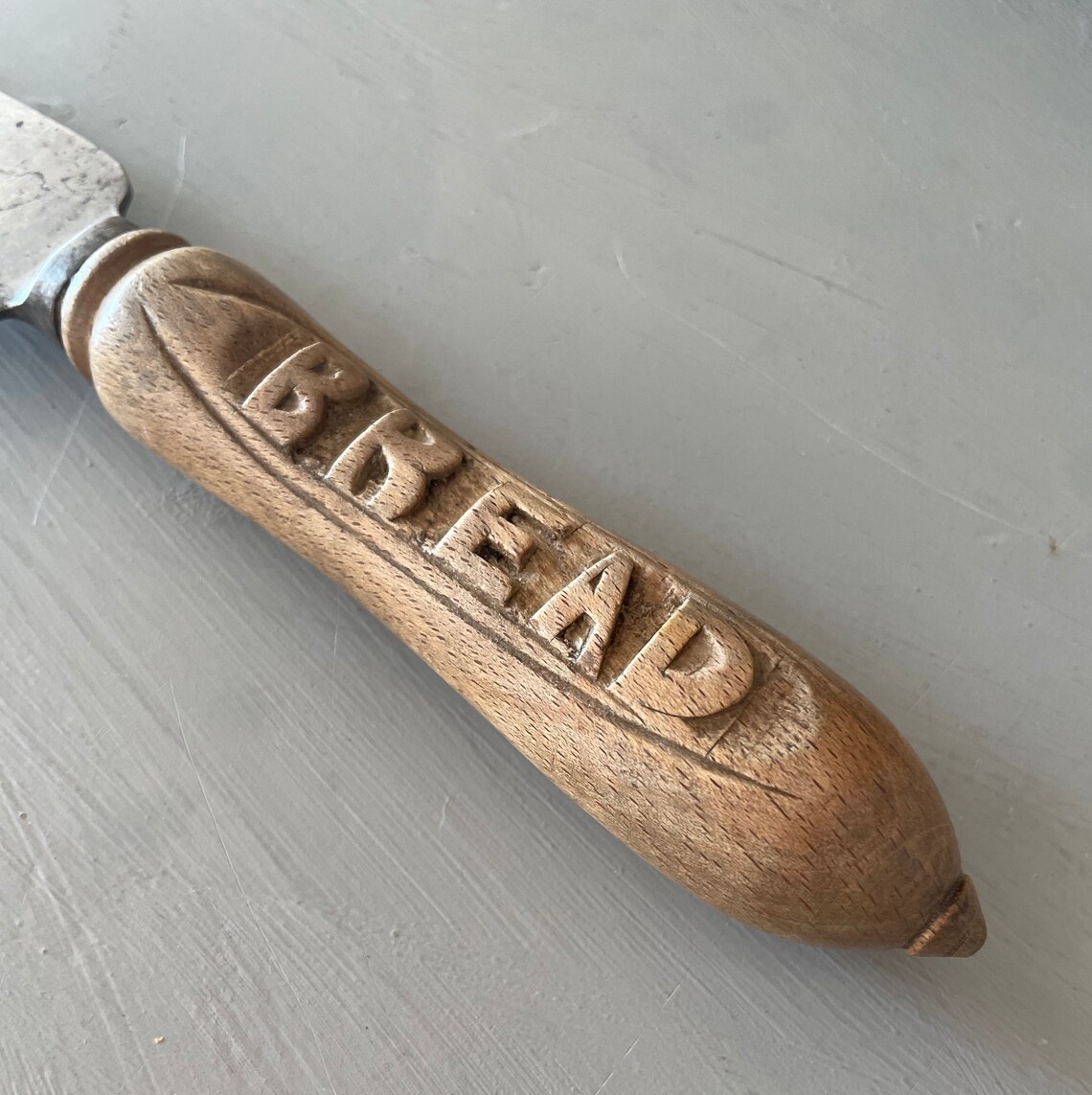 Antique carved handle English Bread Knife with Sheffield Steel Etsy