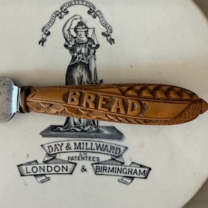 イギリスアンティーク ブレッドナイフ 木製ハンドル ステンレス製 Antique bread knife - Etsy 日本