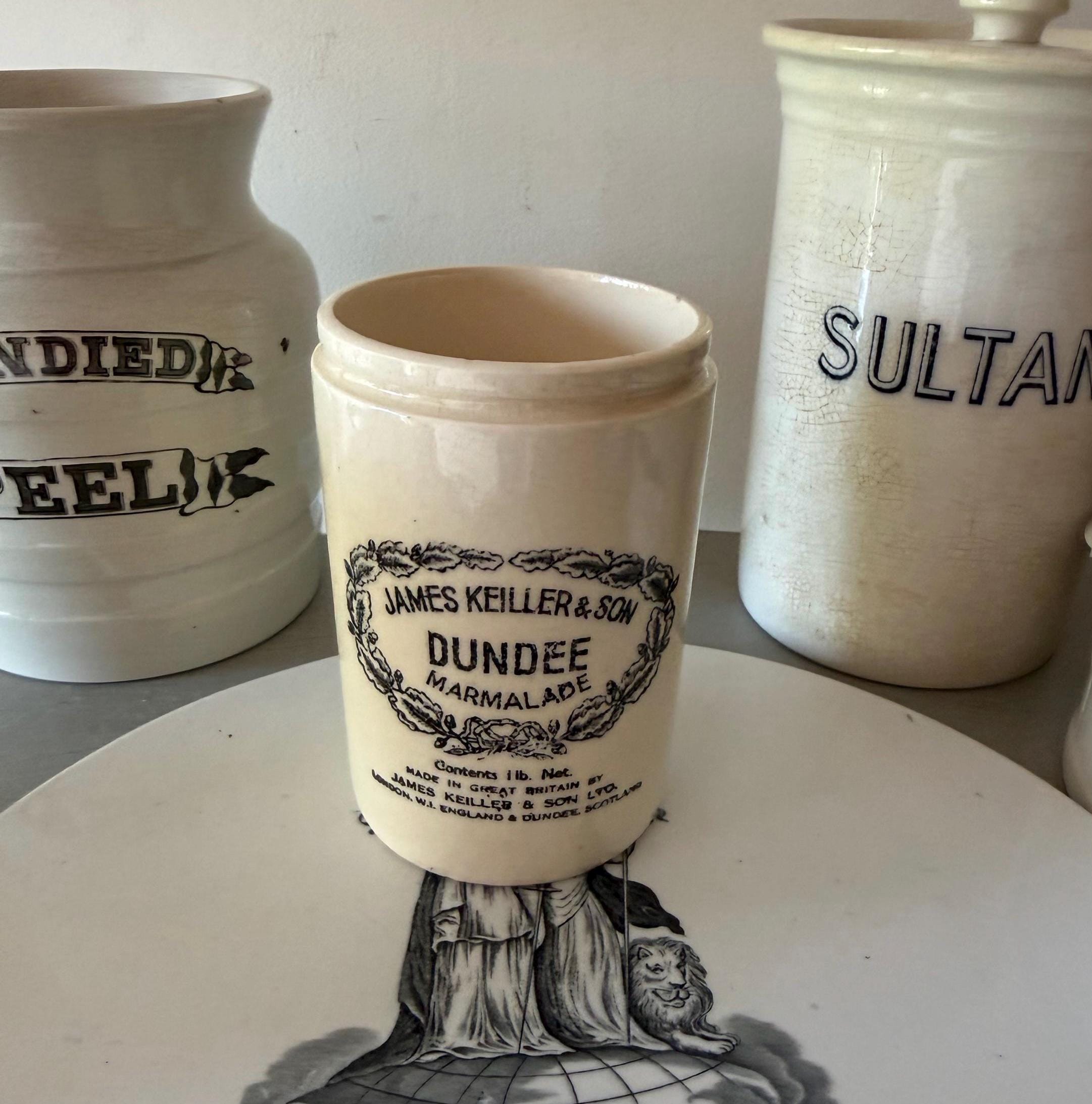 イギリスアンティーク James Keiller マーマレードポット James Keiller Dundee Marmalade - Etsy