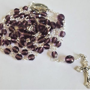 Catholic Rosary Czech Glass