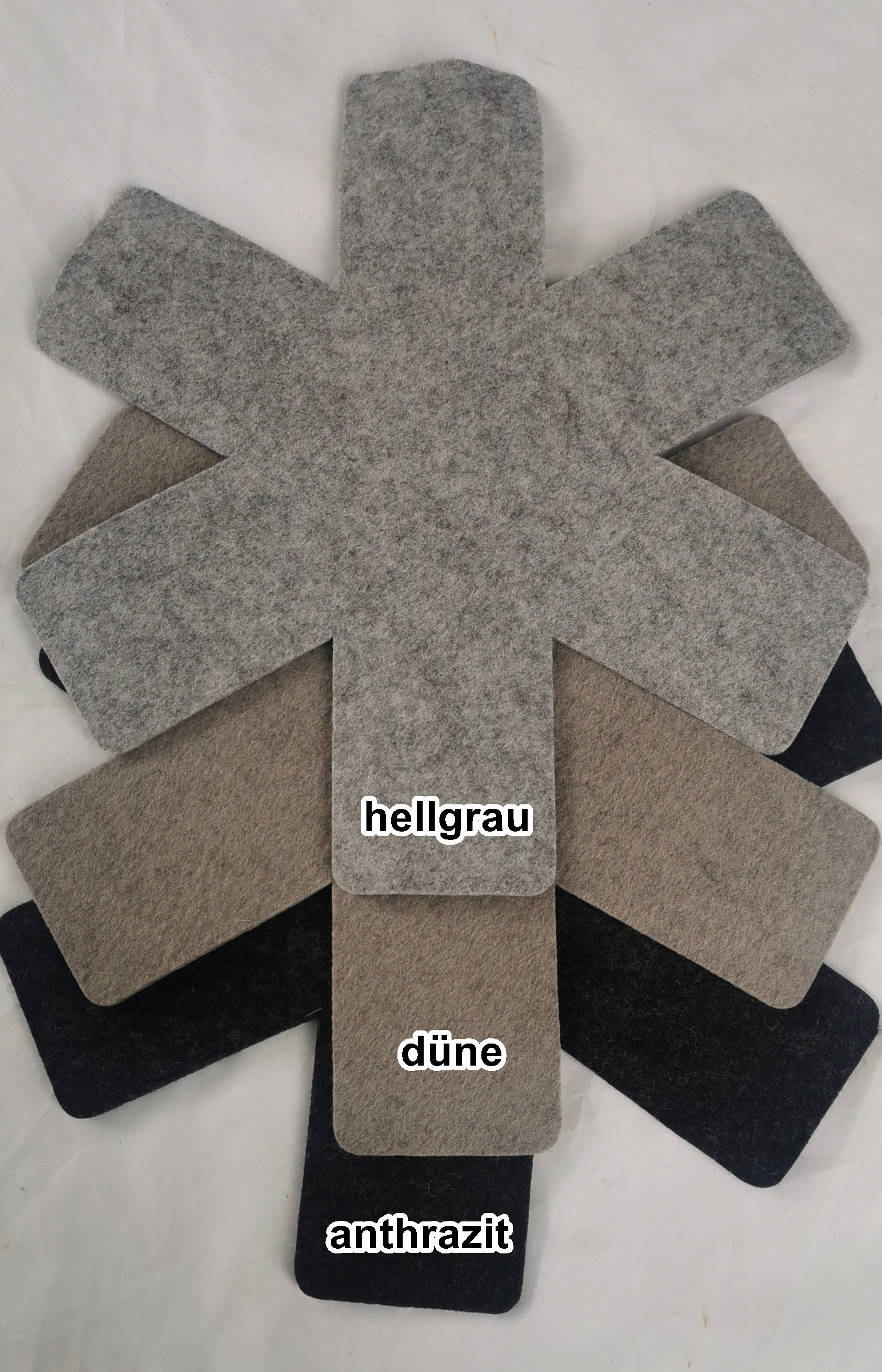 Pan protector made of 100% wool felt, plate protector, pan separator, set of 3