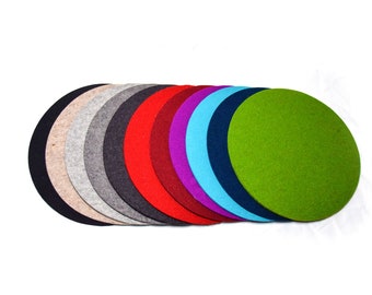 Sitzkissen rund 35 cm | 100 % Wollfilz 5 mm | Platzset & Stuhlunterlage