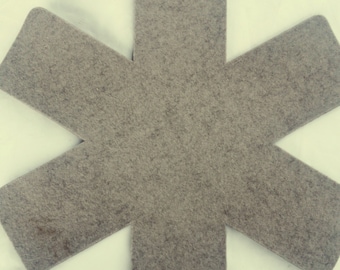 Panbeschermer van 100% wolvilt, bordbeschermer, panscheider, set van 3