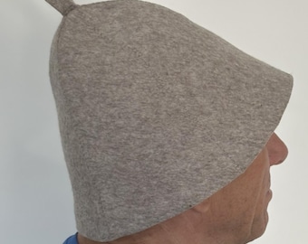 フェルトウールの手作り面白いサウナハット目玉焼き、目玉焼きの帽子