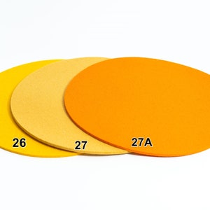 Seat cushion/placemat 35 cm round, 100% wool felt, 5 mm thick image 8