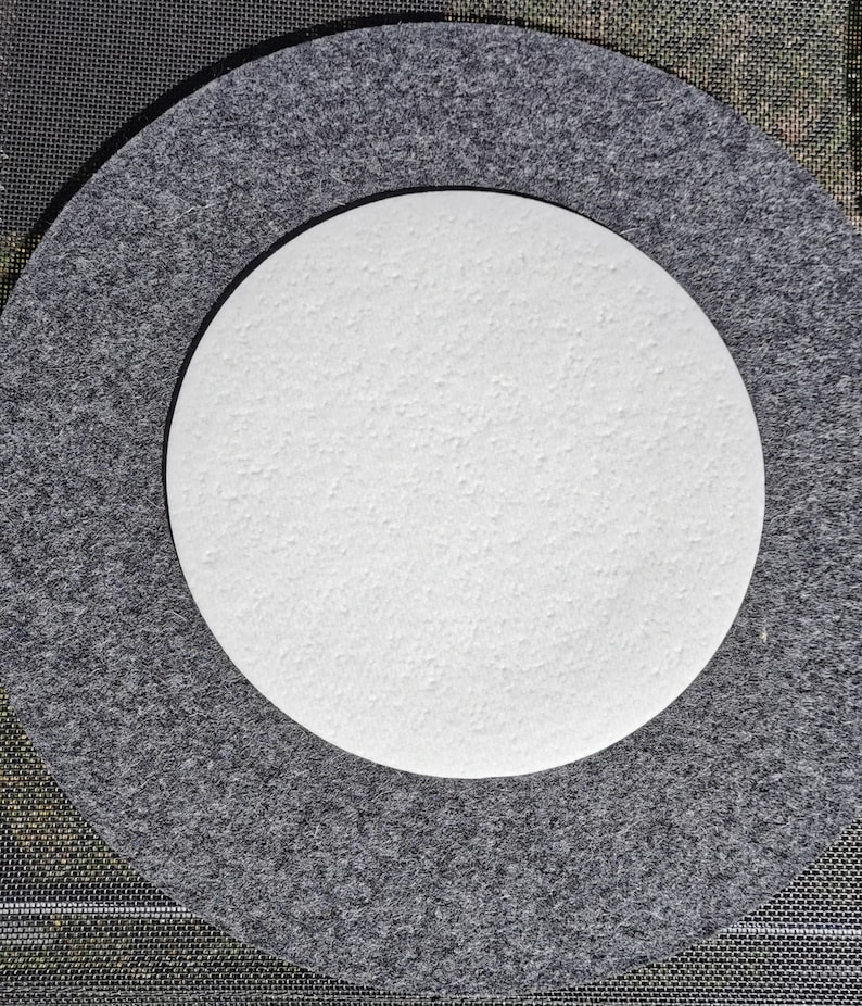 Seat cushion/placemat 35 cm round, 100% wool felt, 5 mm thick image 9