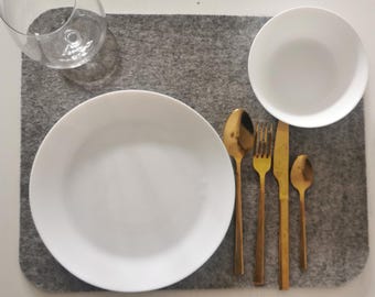 Platzset 100% Wollfilz 45x35 cm oder 40x30 cm, 3 mm Dicke