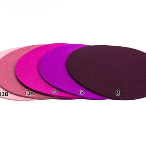 Seat cushion/placemat 35 cm round, 100% wool felt, 5 mm thick image 4