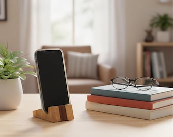 Soporte de madera para teléfono