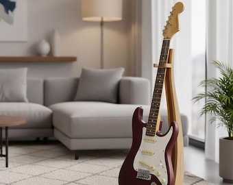 soporte de guitarra de madera