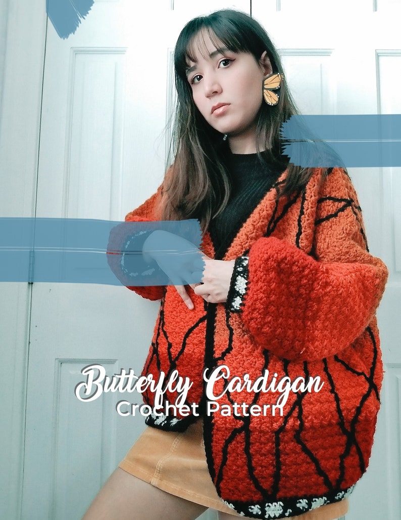 Butterfly Cardigan Crochet Pattern image 1