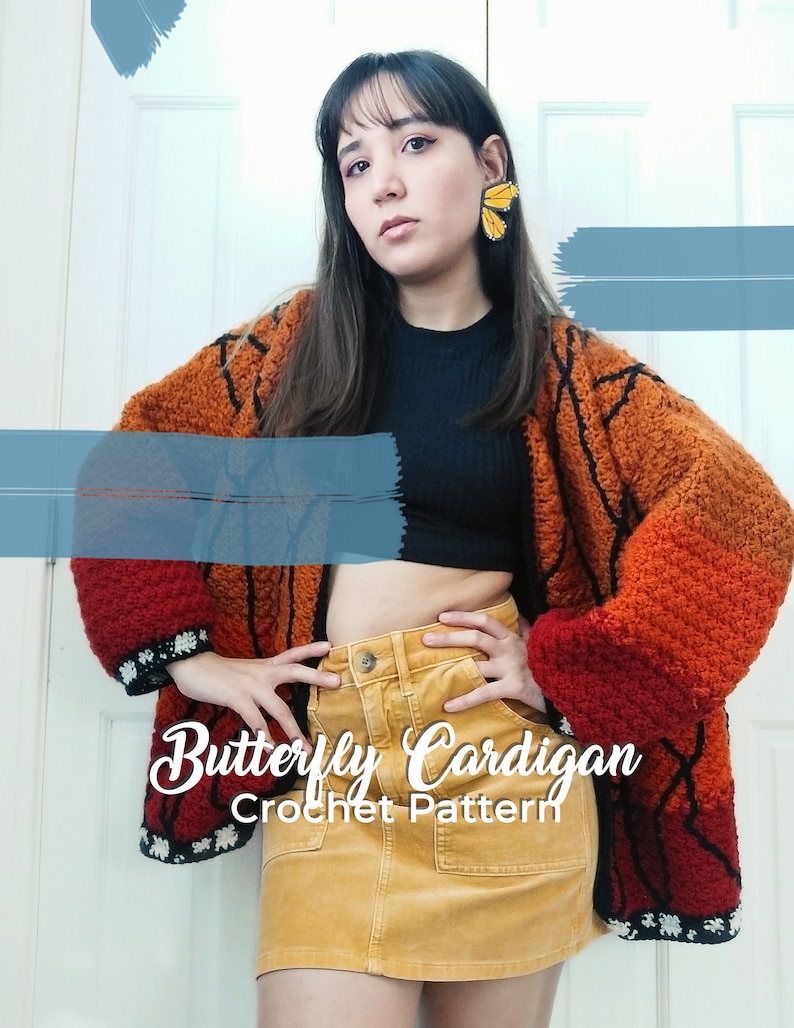 Butterfly Cardigan Crochet Pattern image 3