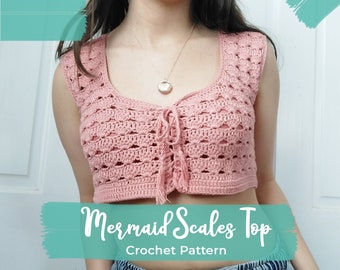 Mermaid Scales Top: Crochet Pattern ENG