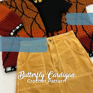 Butterfly Cardigan Crochet Pattern image 2