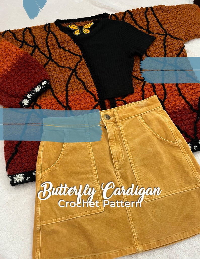 Butterfly Cardigan Crochet Pattern image 2