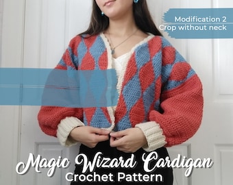 Magic Wizard Cardigan- Crochet Pattern ENG