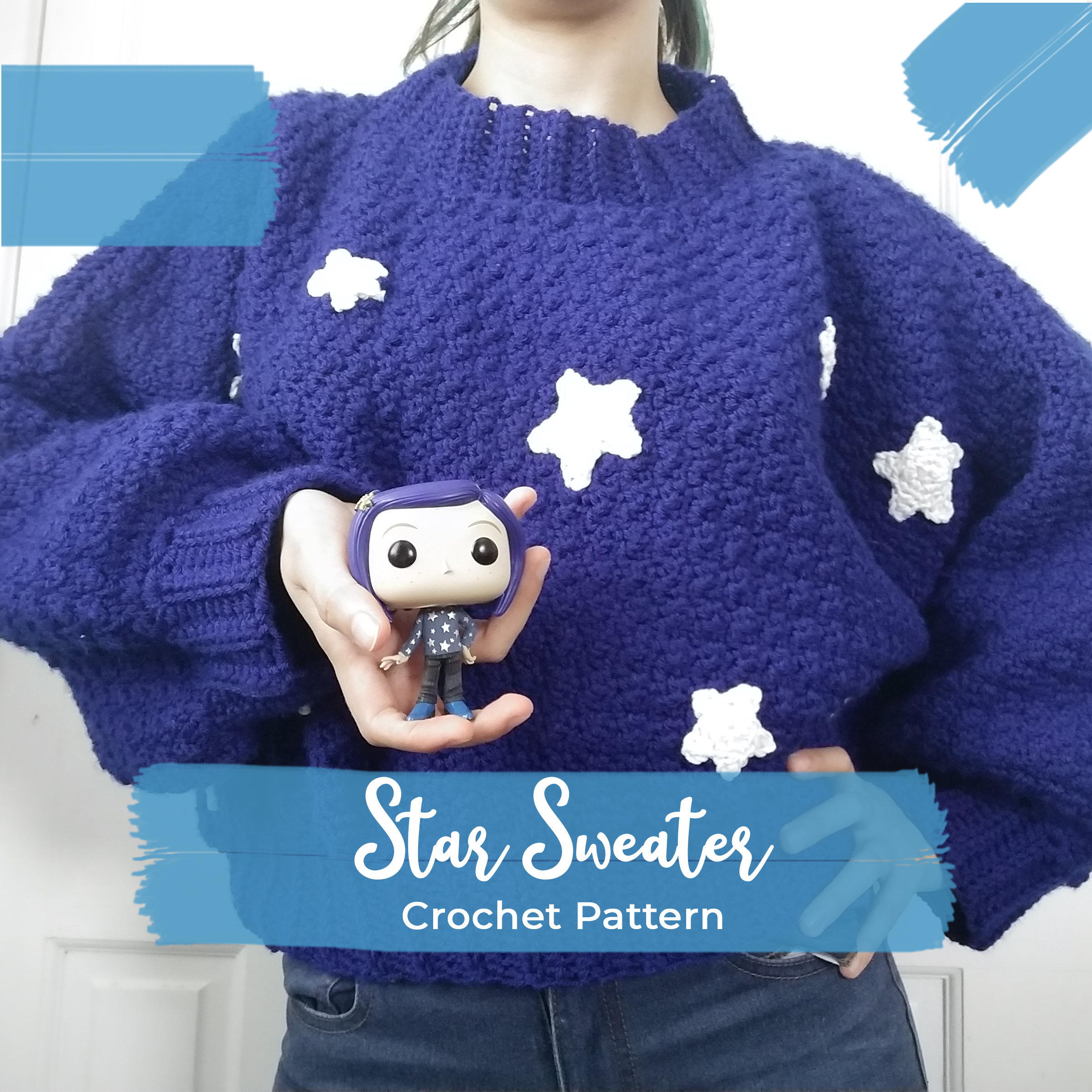Star Sweater: Crochet Pattern ENG Inspired in Coraline - Etsy Israel