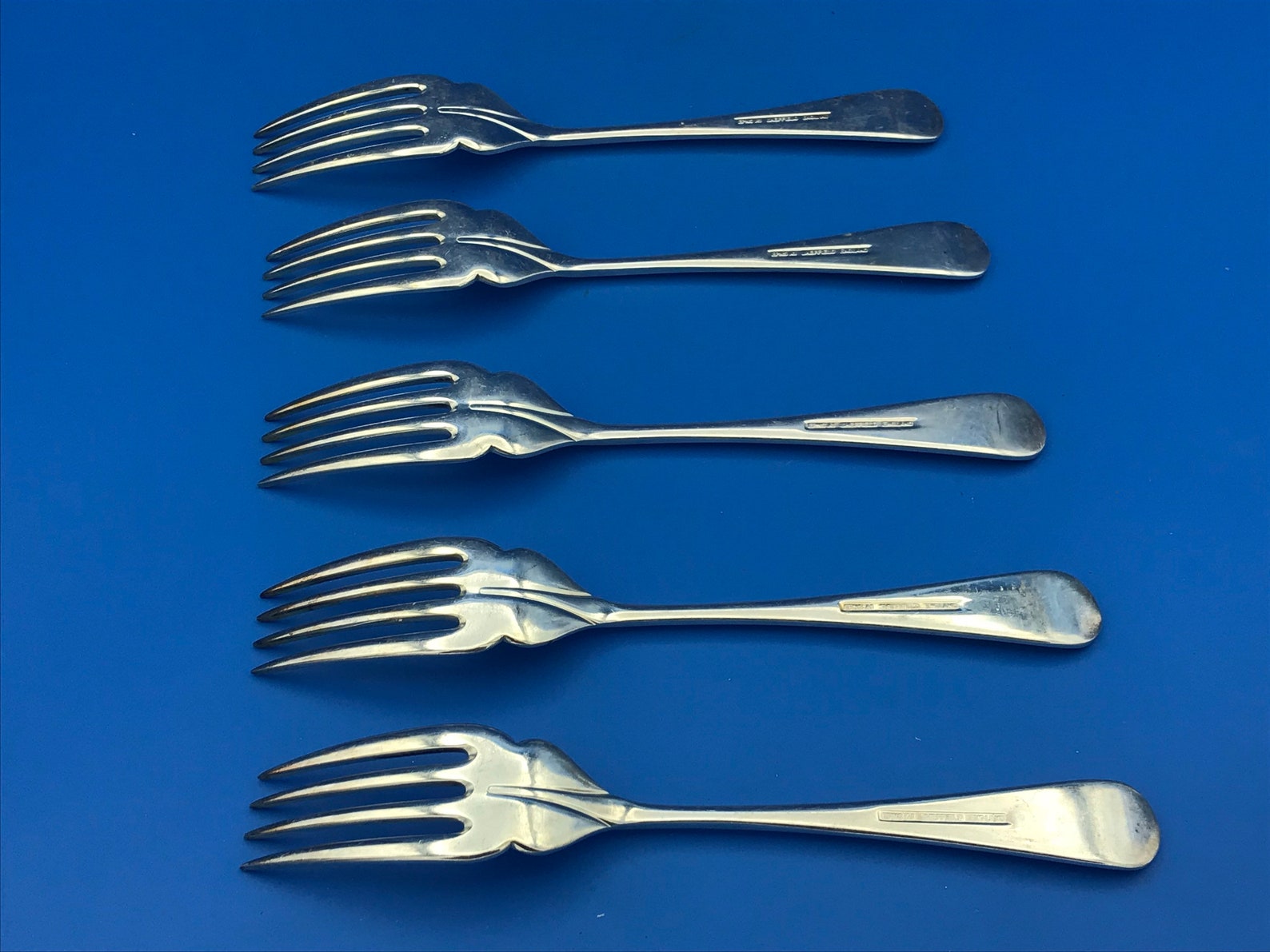 Five Silver Plated EPNS forks made in Sheffield England Etsy