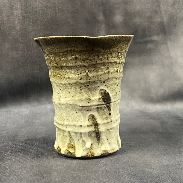 Japanese Studio Pottery Yunomi / Shochu Cup Mashiko Studio c1970’s Japanese Wabi Sabi