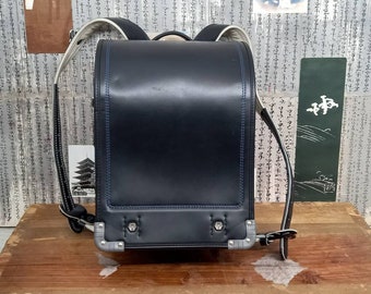 Randoseru Backpack, Black Japanese Tight Stitch Randoseru Backpack Imported From Japan