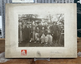 Antique Japanese Portrait Photograph on Card, Sepia Photograph, Antique Photo